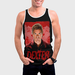 Майка-безрукавка мужская Dexter Декстер портрет постер, цвет: 3D-белый — фото 2