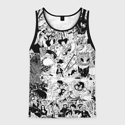 Майка-безрукавка мужская One Piece Манга страницы, цвет: 3D-черный