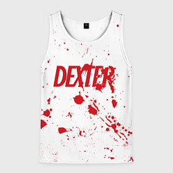 Мужская майка без рукавов Dexter logo Декстер брызги крови