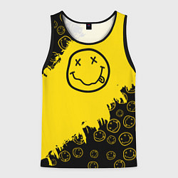 Мужская майка без рукавов Nirvana Smile Нирвана Рваный Паттерн