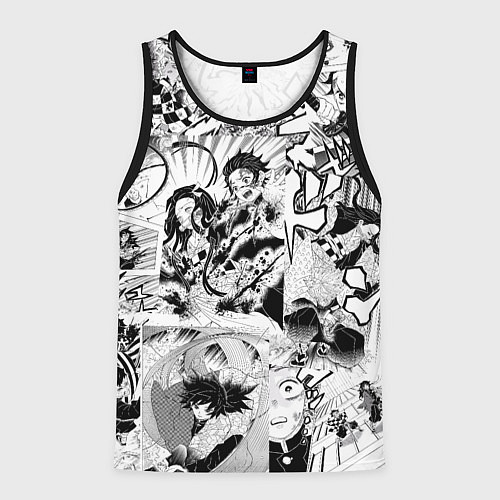 Мужская майка без рукавов Клинок, рассекающий демонов, МАНГА / 3D-Черный – фото 1