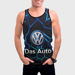 Майка-безрукавка мужская Volkswagen слоган Das Auto, цвет: 3D-черный — фото 2