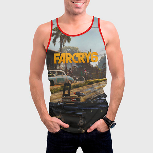 Мужская майка без рукавов Far Cry 6 game art / 3D-Красный – фото 3