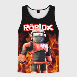 Мужская майка без рукавов ROBLOX FIRE РОБЛОКС ОГОНЬ ПОЖАРНЫЙ