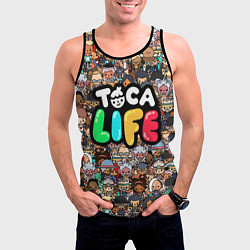 Майка-безрукавка мужская Toca Life, цвет: 3D-черный — фото 2