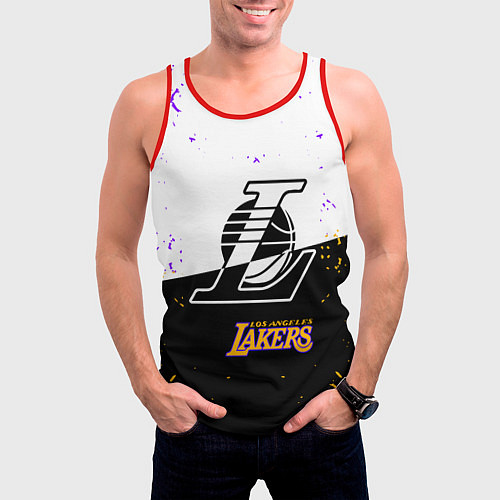 Мужская майка без рукавов Коби Брайант Los Angeles Lakers, / 3D-Красный – фото 3