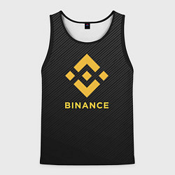 Майка-безрукавка мужская БИНАНС ЛОГО CARBON BINANCE LOGO, цвет: 3D-черный