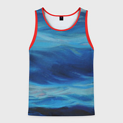 Майка-безрукавка мужская Акварельное море, цвет: 3D-красный