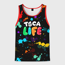 Майка-безрукавка мужская TOCA BOCA RAINBOW PAINTS ТОКА БОКА РАДУЖНЫЕ КРАСКИ, цвет: 3D-красный