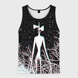 Мужская майка без рукавов СИРЕНОГОЛОВЫЙ ГЛИТЧ ЛЕС, КОСМОС
