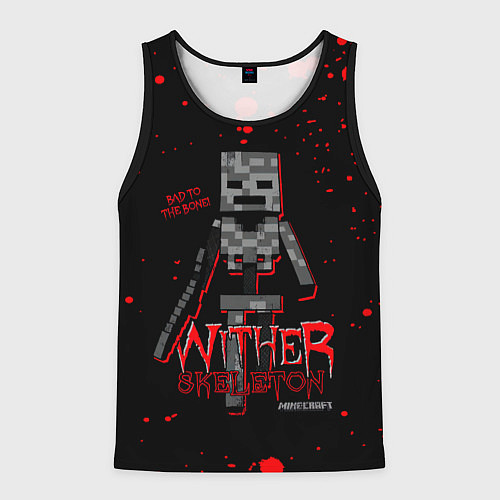 Мужская майка без рукавов WITHER SKELETON / 3D-Черный – фото 1