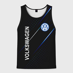 Майка-безрукавка мужская Volkswagen, sport style, цвет: 3D-черный