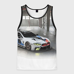 Майка-безрукавка мужская BMW Motorsport Mission 8, цвет: 3D-черный