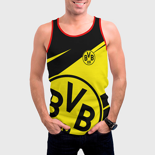 Мужская майка без рукавов BORUSSIA BVB 09 LOGO / 3D-Красный – фото 3