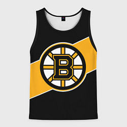 Майка-безрукавка мужская Бостон Брюинз, Boston Bruins, цвет: 3D-черный
