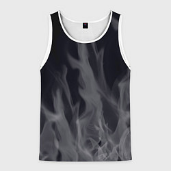 Майка-безрукавка мужская Белое пламя, цвет: 3D-белый