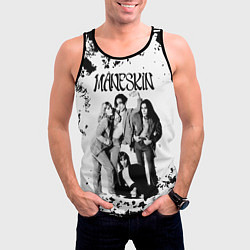 Майка-безрукавка мужская Maneskin Монэскин, рок - группа, цвет: 3D-черный — фото 2