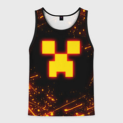 Мужская майка без рукавов ОГНЕННЫЙ КРИПЕР, МАЙНКРАФТ