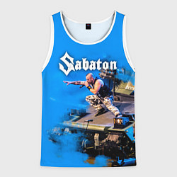 Майка-безрукавка мужская Йоаким Броден на танке Sabaton, цвет: 3D-белый