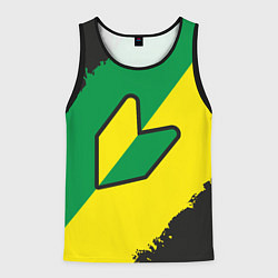 Мужская майка без рукавов JDM GREEN YELLOW LOGO