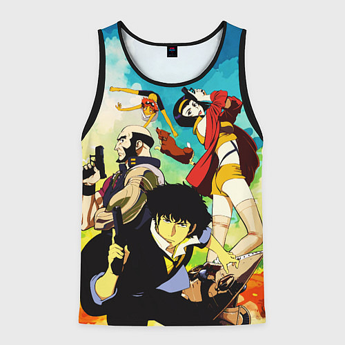 Мужская майка без рукавов Cowboy Bebop All / 3D-Черный – фото 1