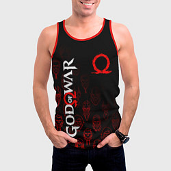 Майка-безрукавка мужская GOD OF WAR HEROES ГЕРОИ, цвет: 3D-красный — фото 2