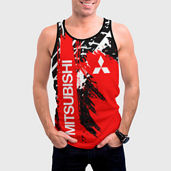 Майка-безрукавка мужская MITSUBISHI МИЦУБИСИ МИТСУБИСИ МИЦУБИШИ, цвет: 3D-черный — фото 2
