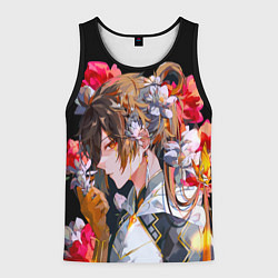 Мужская майка без рукавов Чжун Ли в цветах Genshin impact