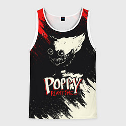 Майка-безрукавка мужская Poppy Playtime: Red & Black, цвет: 3D-белый