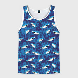 Мужская майка без рукавов Акулы SURF