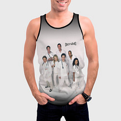 Майка-безрукавка мужская SCRUBS in white, цвет: 3D-черный — фото 2