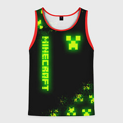 Мужская майка без рукавов MINECRAFT NEON LOGO CREEPER