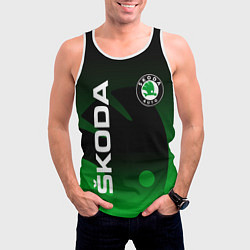 Майка-безрукавка мужская SKODA SPORT GRADIENT ШКОДА СПОРТ, цвет: 3D-белый — фото 2