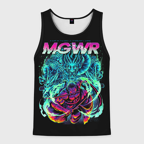 Мужская майка без рукавов Ван Пис Зоро Самурай разрубающий все / 3D-Черный – фото 1