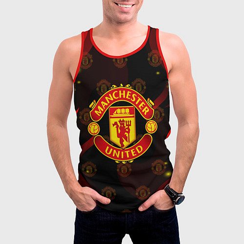 Мужская майка без рукавов MANCHESTER UNITED FIRE STYLE SPORT ПЛАМЯ / 3D-Красный – фото 3