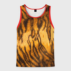 Майка-безрукавка мужская Шкура тигра 2022, цвет: 3D-красный