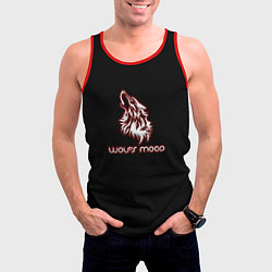 Майка-безрукавка мужская Wolfs mood, цвет: 3D-красный — фото 2
