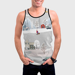 Майка-безрукавка мужская Нoвoгодние Праздники продолжаются 2022, цвет: 3D-черный — фото 2