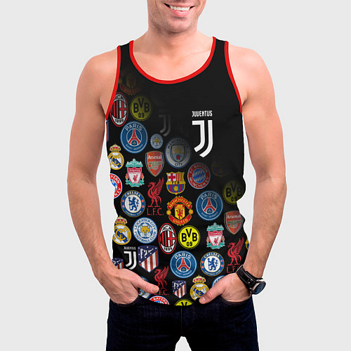 Мужская майка без рукавов JUVENTUS LOGOBOMBING SPORT / 3D-Красный – фото 3