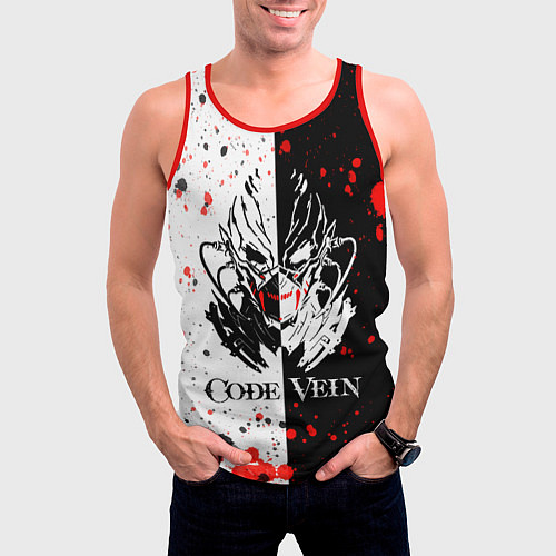 Мужская майка без рукавов Code Vein Logo / 3D-Красный – фото 3