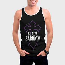 Майка-безрукавка мужская Black Sabbat Cross, цвет: 3D-белый — фото 2