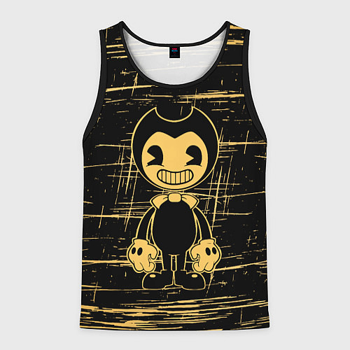 Мужская майка без рукавов Bendy and the ink machine - Бенди / 3D-Черный – фото 1
