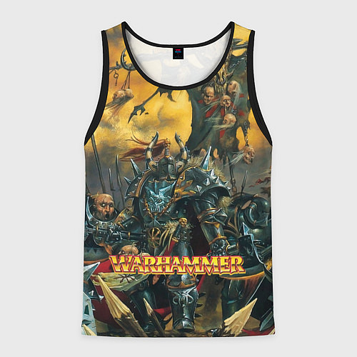 Мужская майка без рукавов Warhammer old battle / 3D-Черный – фото 1