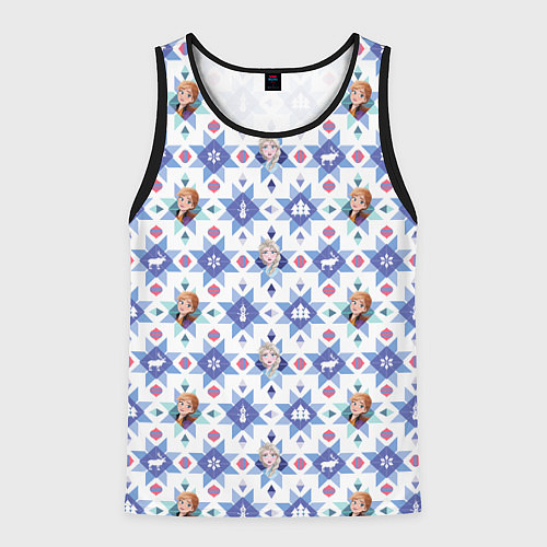 Мужская майка без рукавов Pattern Frozen / 3D-Черный – фото 1