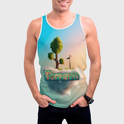Майка-безрукавка мужская Облако в Террарии, цвет: 3D-белый — фото 2