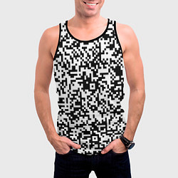 Майка-безрукавка мужская Стиль QR код, цвет: 3D-черный — фото 2