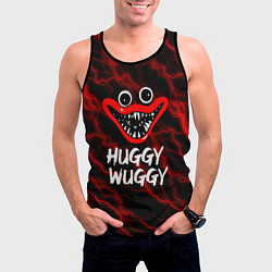 Майка-безрукавка мужская Huggy Wuggy гроза, цвет: 3D-черный — фото 2
