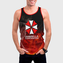 Майка-безрукавка мужская Umbrella Corporation пламя, цвет: 3D-красный — фото 2