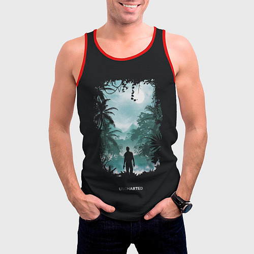 Мужская майка без рукавов Спина Нейтана / 3D-Красный – фото 3