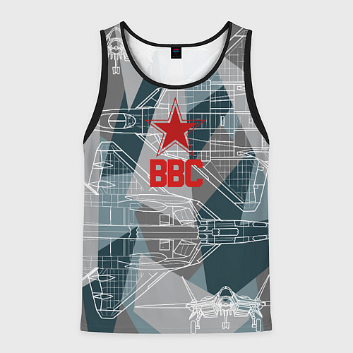 Мужская майка без рукавов SU-57 FELON / 3D-Черный – фото 1